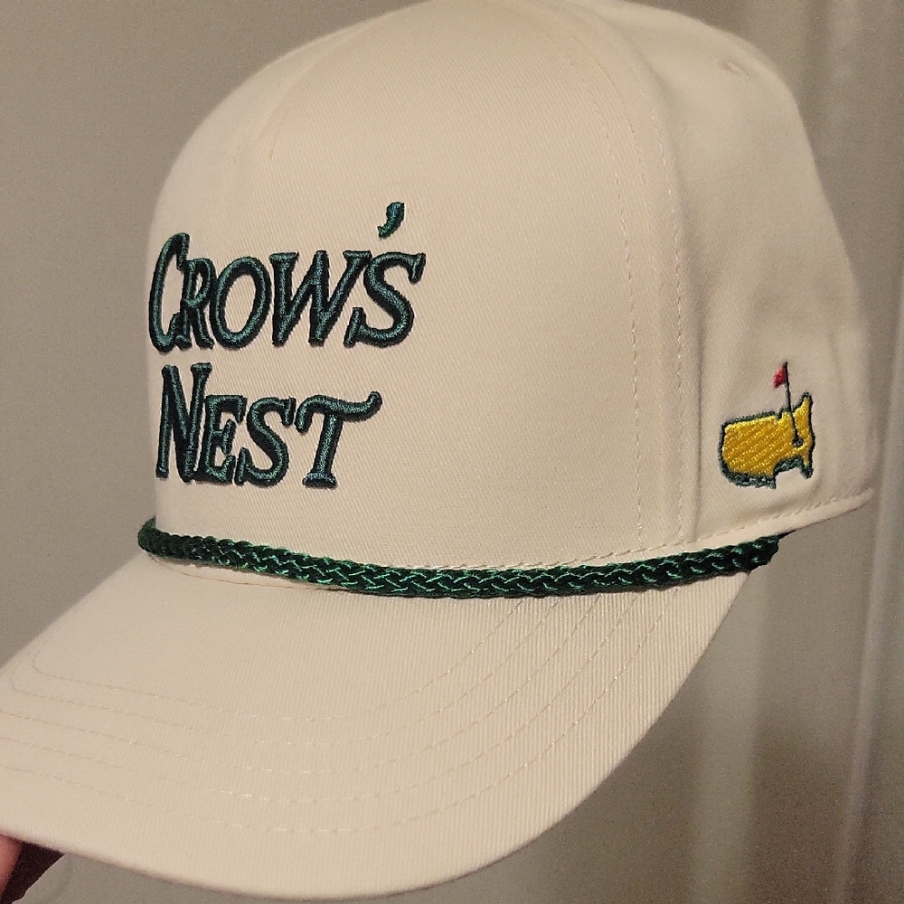 American Needle Master's Tournament Cream Hat with Green and Yellow Details